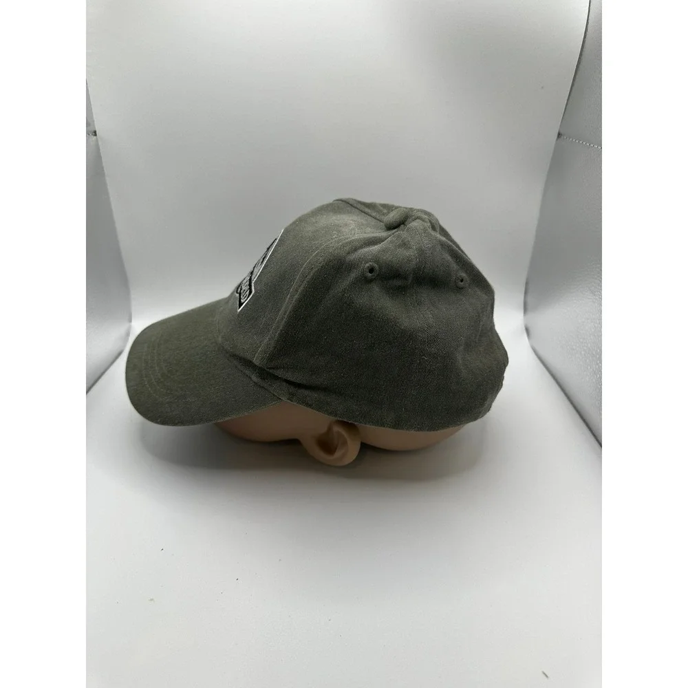 Jurassic World Baseball Cap Hat Adjustable Snapback Faded Olive Green Gray Logo